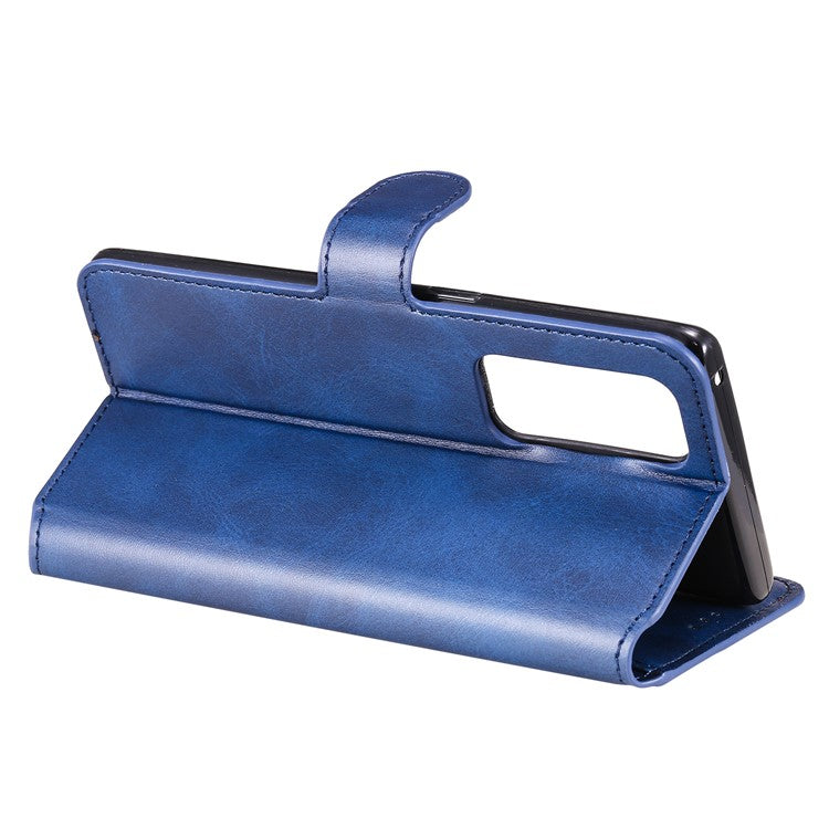 Wallet Stand Flip Leather Phone Case for Oppo Reno5 Pro+ 5G / Find X3 Neo - Blue