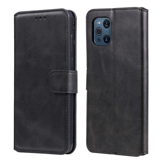 Wallet Stand Flip Leather Phone Case for Oppo Find X3 Pro / Oppo Find X3 - Black