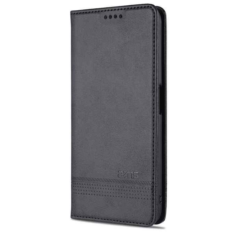 AZNS For Oppo A93 5G/A74 5G Phone Case PU Leather Phone Protector Magnetic Absorption Folding Stand Flip Cover with Wallet - Black