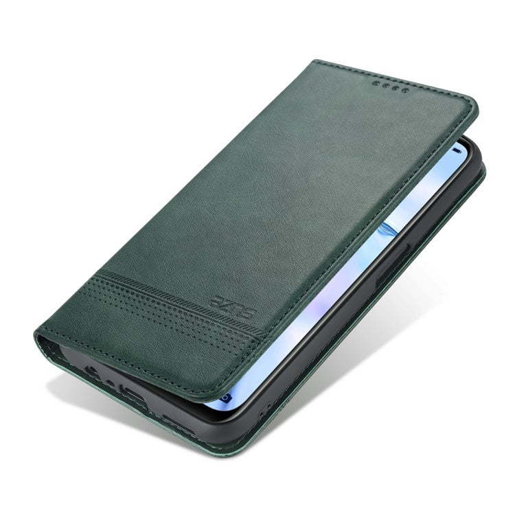 AZNS For Oppo A93 5G/A74 5G Phone Case PU Leather Phone Protector Magnetic Absorption Folding Stand Flip Cover with Wallet - Blackish Green