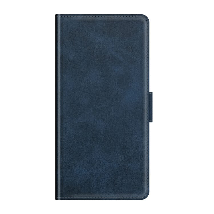 Magnetic Double Clasp Wallet Leather Mobile Phone Case for OPPO A54 5G/A93 5G/A74 5G/OnePlus Nord N200 5G Protection Cover with Stand - Blue
