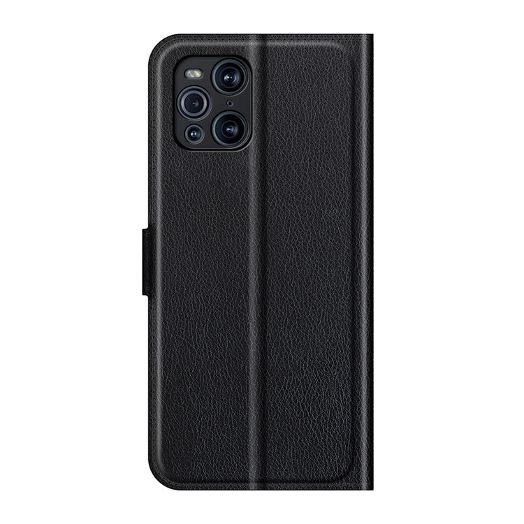 Litchi Skin Magnetic Leather Stand Case for Oppo Find X3 Pro / Oppo Find X3 - Black