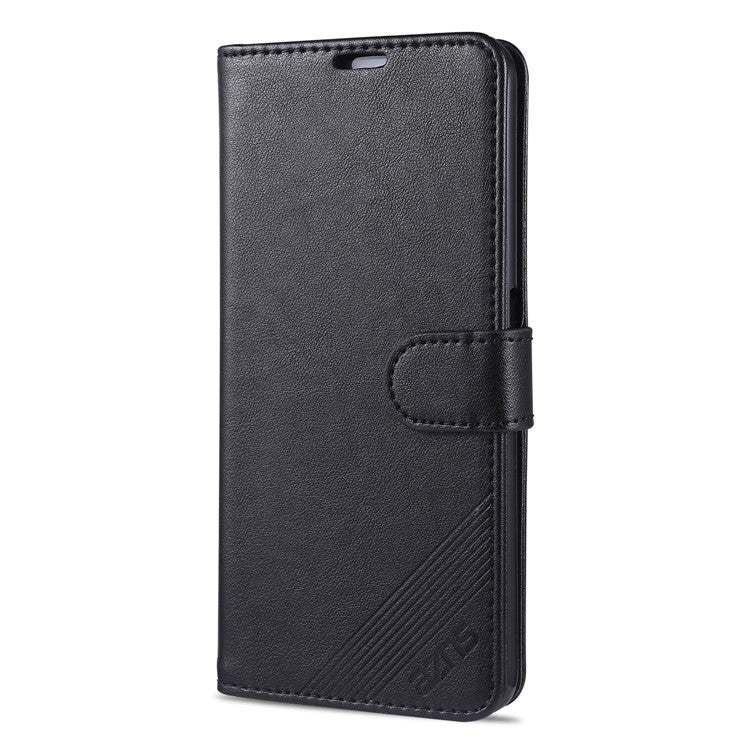 AZNS PU Leather Wallet Stand Mobile Phone Cover for Oppo A93 5G/A74 5G - Black