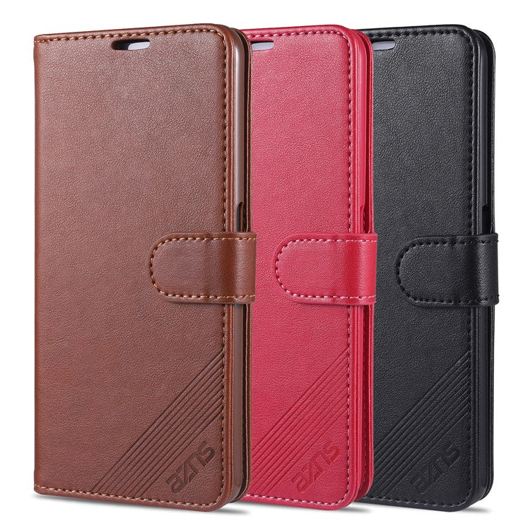 AZNS PU Leather Wallet Stand Mobile Phone Cover for Oppo A93 5G/A74 5G - Black