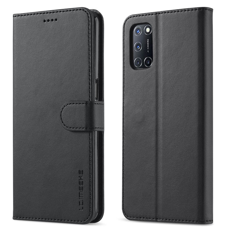LC.IMEEKE for Oppo A74 5G/A93 5G/A54 5G Practical Wallet Stand Design Leather Mobile Phone Case - Black