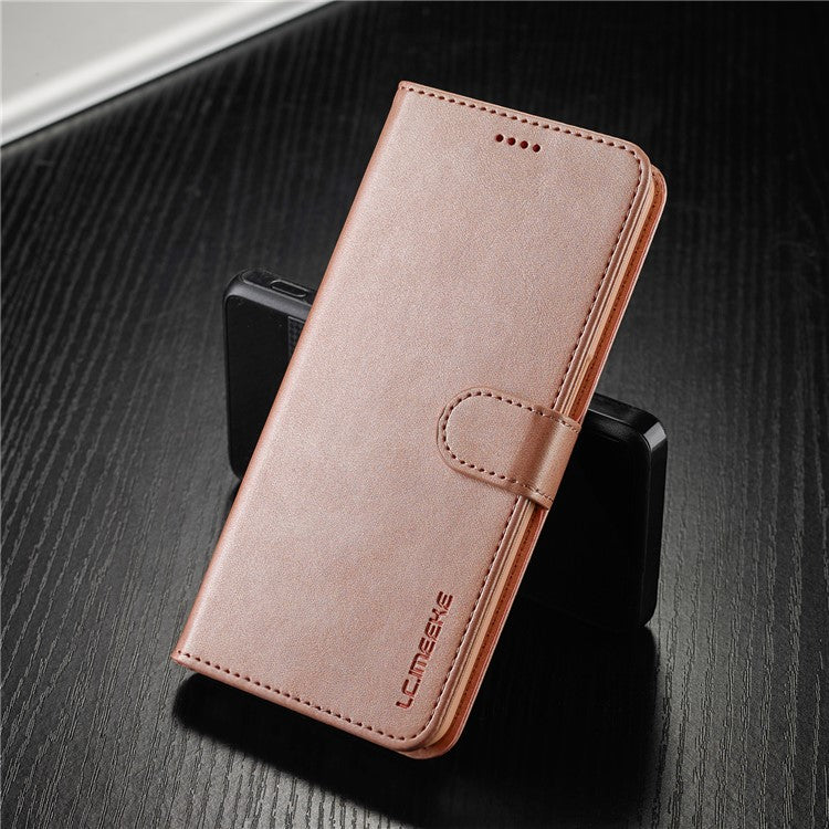 LC.IMEEKE for Oppo A74 5G/A93 5G/A54 5G Practical Wallet Stand Design Leather Mobile Phone Case - Rose Gold