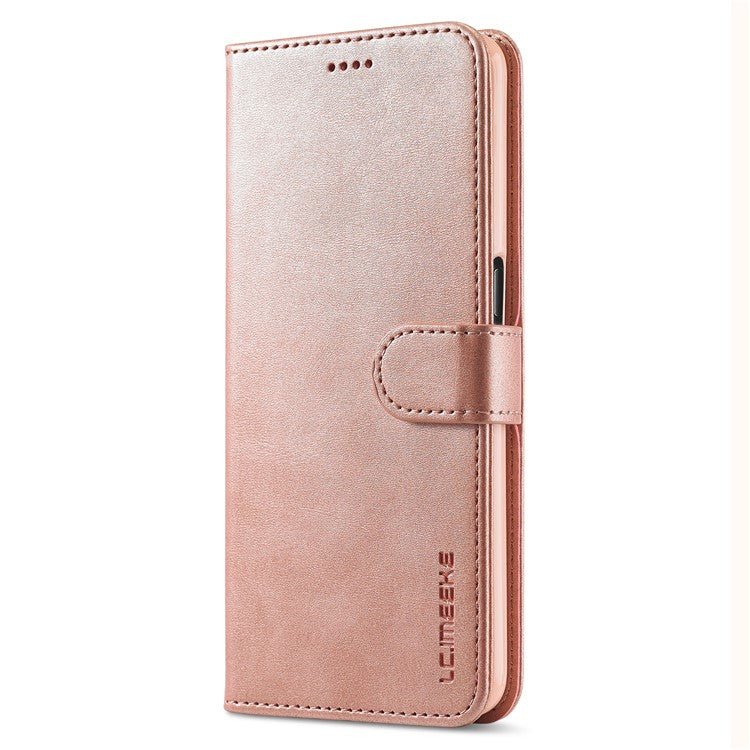 LC.IMEEKE for Oppo A74 5G/A93 5G/A54 5G Practical Wallet Stand Design Leather Mobile Phone Case - Rose Gold
