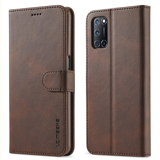 LC.IMEEKE for Oppo A74 5G/A93 5G/A54 5G Practical Wallet Stand Design Leather Mobile Phone Case - Brown