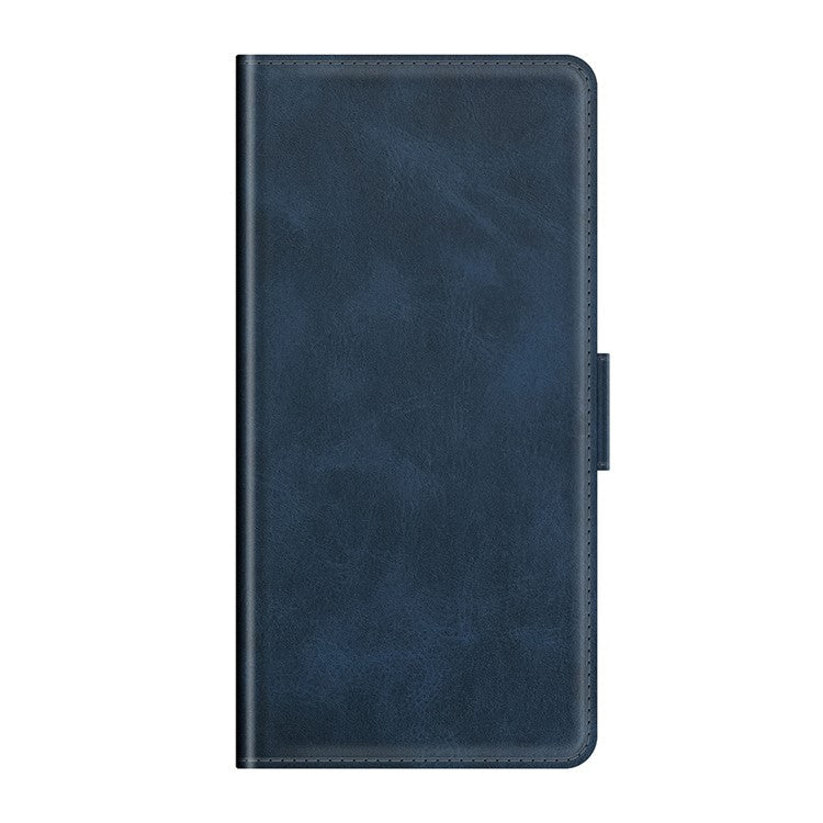 Magnetic Double Clasp Leather Wallet Case for OPPO Reno5 Pro Plus 5G/Find X3 Neo - Blue