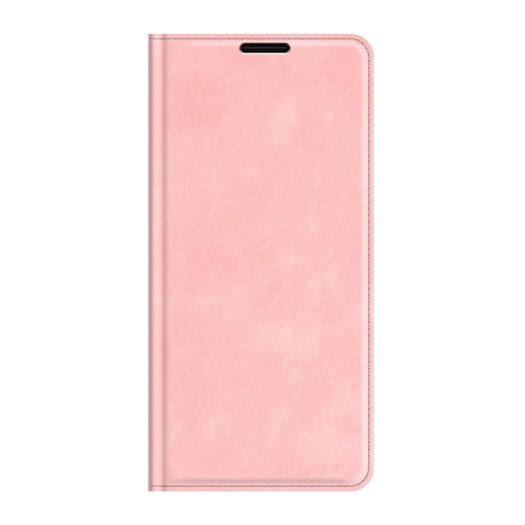 Silky Touch Leather Wallet Stand Case for OPPO Reno5 Pro Plus 5G/Find X3 Neo - Pink