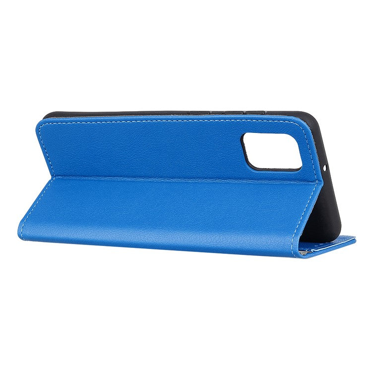 Wallet Stand Design Leather Phone Protective Case Cover for Oppo A93 5G/A54 5G/A74 5G - Blue