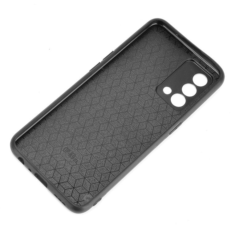 Stitching Line Design PU Leather Coated PC+TPU Protective Cell Phone Back Case for Oppo K9 - Red