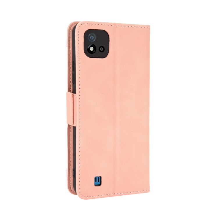 Multiple Card Slots Wallet Leather Stand Cover for Realme C11 2021 / C20 / C20A Phone Case - Pink