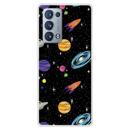 Pattern Printing TPU Phone Back Case for Oppo Reno6 Pro+ 5G/Pro 5G (Snapdragon) - Interstellar