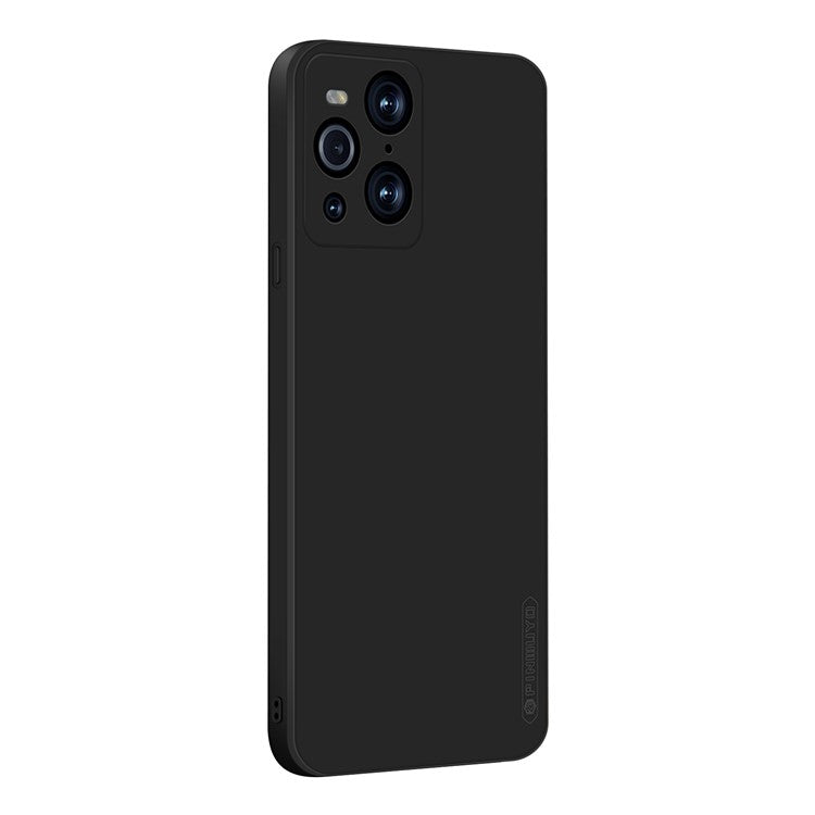 PINWUYO Soft Silicone Cell Phone Case Protective Cover for Oppo Find X3 Pro - Black