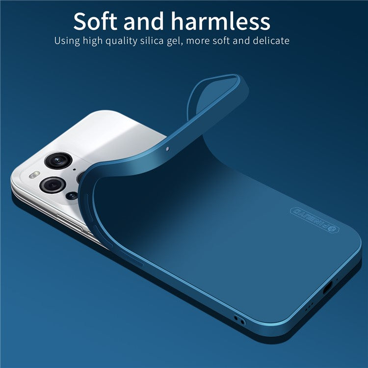 PINWUYO Soft Silicone Cell Phone Case Protective Cover for Oppo Find X3 Pro - Green