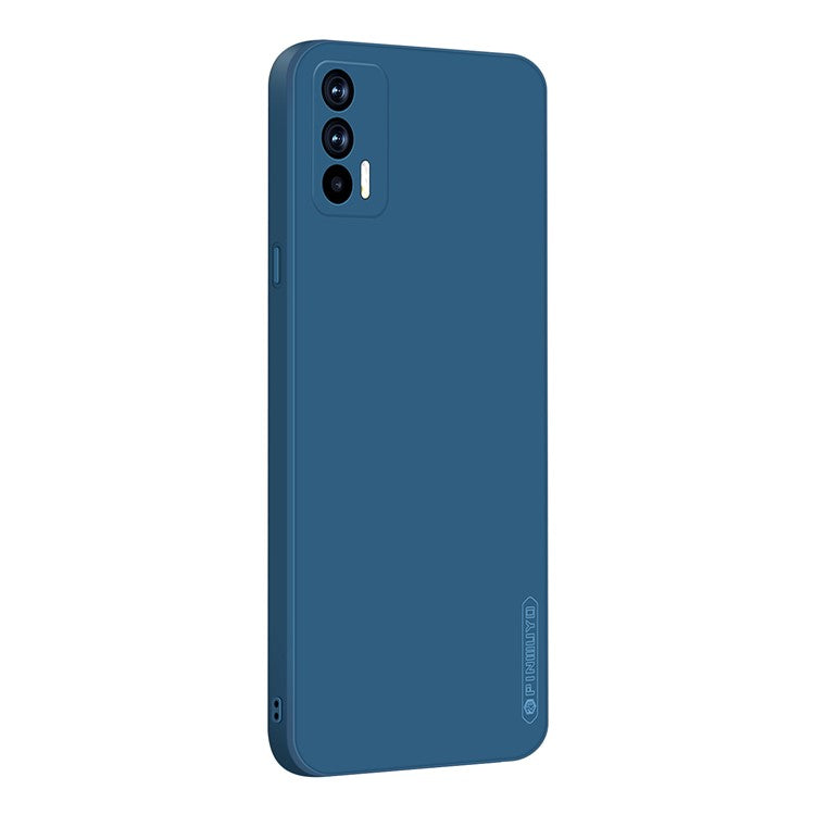 PINWUYO Precise Cut-out Soft Silicone Cell Phone Case Cover Protector for Realme GT 5G - Blue