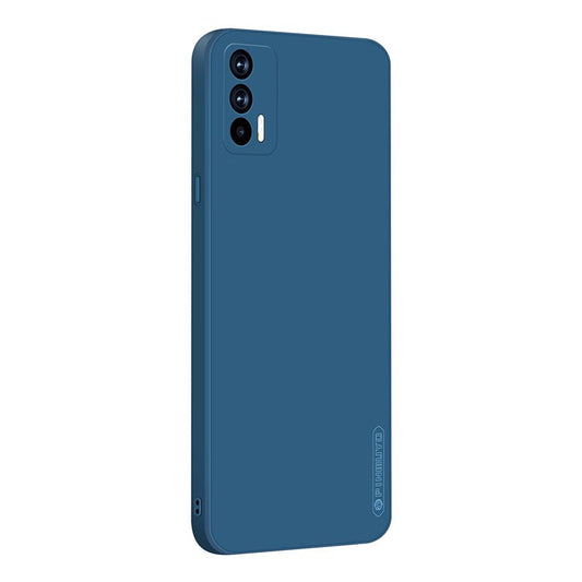 PINWUYO Precise Cut-out Soft Silicone Cell Phone Case Cover Protector for Realme GT 5G - Blue