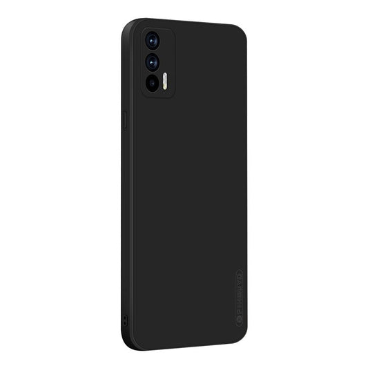 PINWUYO Precise Cut-out Soft Silicone Cell Phone Case Cover Protector for Realme GT 5G - Black