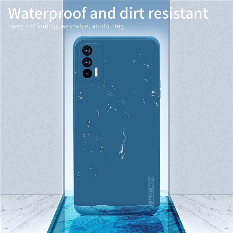 PINWUYO Precise Cut-out Soft Silicone Cell Phone Case Cover Protector for Realme GT 5G - Black
