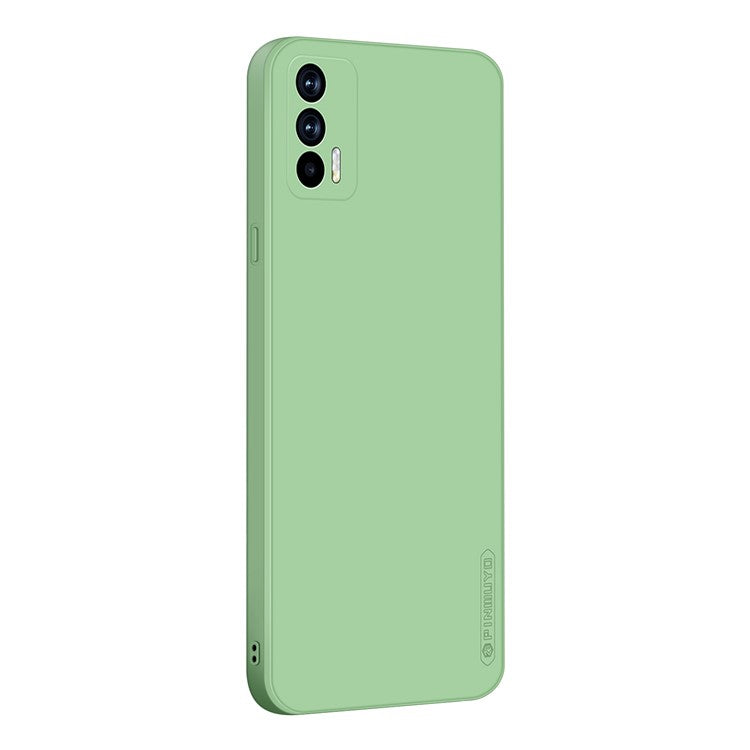 PINWUYO Precise Cut-out Soft Silicone Cell Phone Case Cover Protector for Realme GT 5G - Green