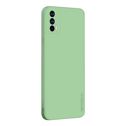 PINWUYO Precise Cut-out Soft Silicone Cell Phone Case Cover Protector for Realme GT 5G - Green