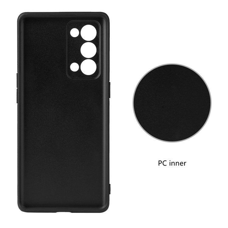 PU Leather Coated PC + TPU Hybrid Phone Case Shell with Kickstand for Oppo Reno6 Pro+ 5G/Pro 5G (Snapdragon) - Marble Pattern