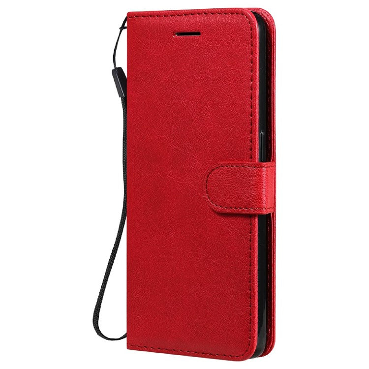 KT Leather Series-2 Anti-scratch Well Protected Pure Color Leather Phone Case for Oppo Reno6 5G - Red