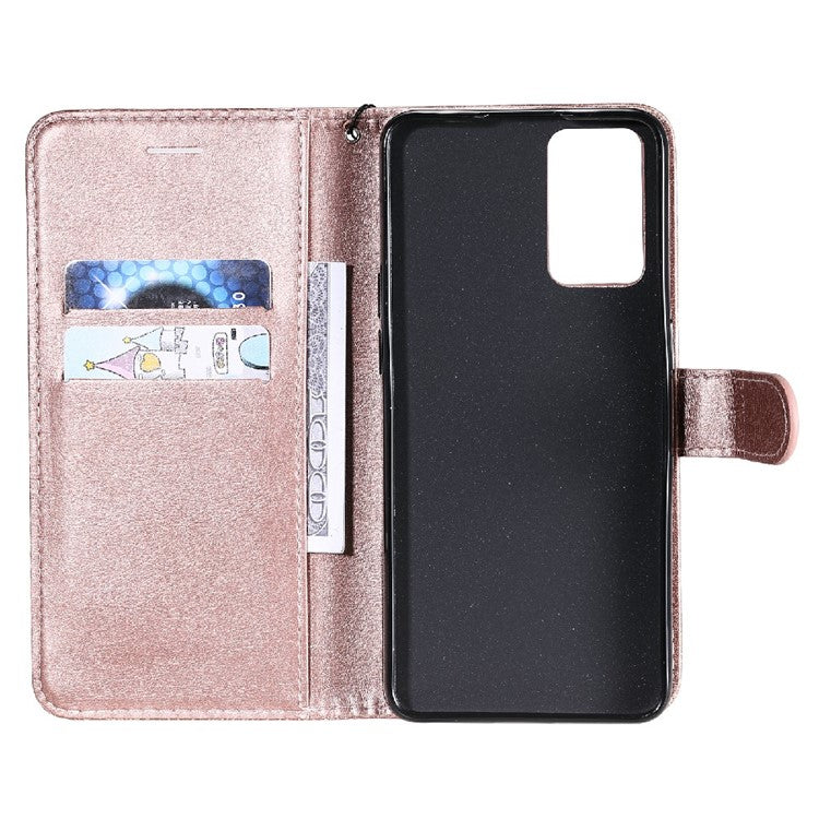 KT Leather Series-2 Anti-scratch Well Protected Pure Color Leather Phone Case for Oppo Reno6 5G - Rose Gold