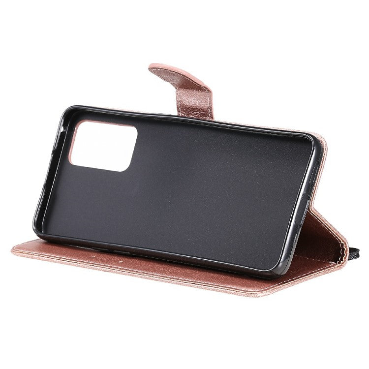 KT Leather Series-2 Anti-scratch Well Protected Pure Color Leather Phone Case for Oppo Reno6 5G - Rose Gold
