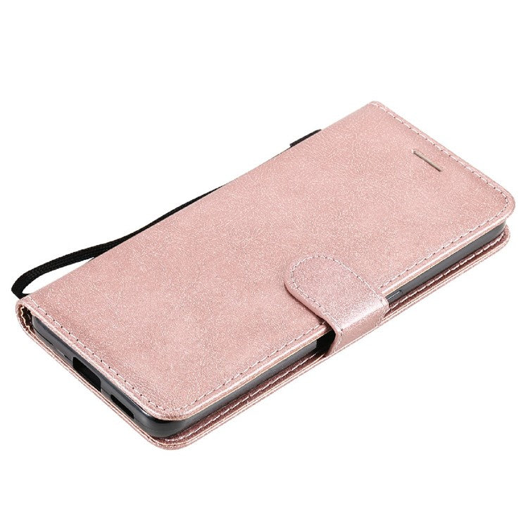 KT Leather Series-2 Anti-scratch Well Protected Pure Color Leather Phone Case for Oppo Reno6 5G - Rose Gold