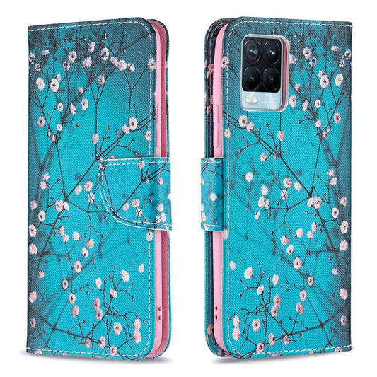 Wallet Design Anti-Drop Pattern Printing Magnetic Leather Stand Case for Realme 8/8 Pro - Wintersweet