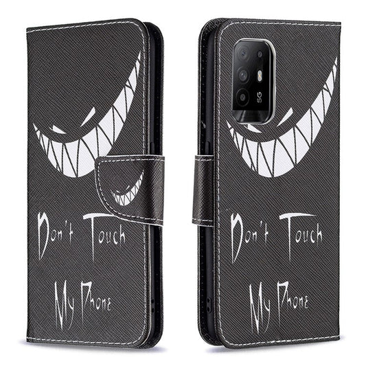 Magnetic Closure Wallet Pattern Printing Leather Stand Case for Oppo A94 5G/F19 Pro+ 5G/Reno5 Z 5G - Snicker