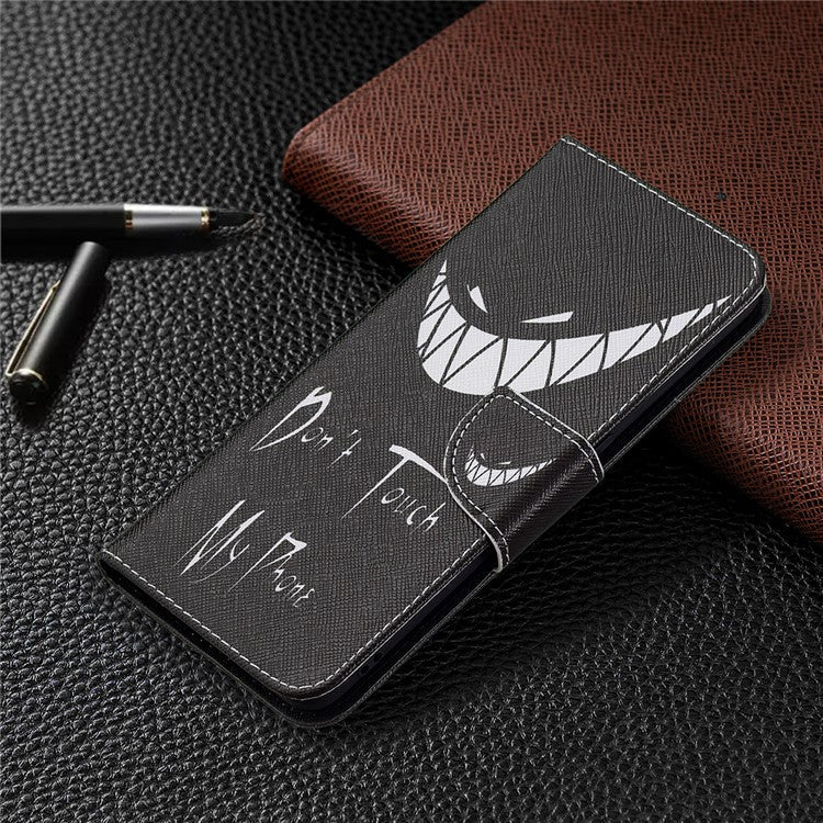 Pattern Printing Leather + Soft TPU Inner Case with Wallet Stand for Oppo A94/Reno5 F/F19 Pro - Snicker