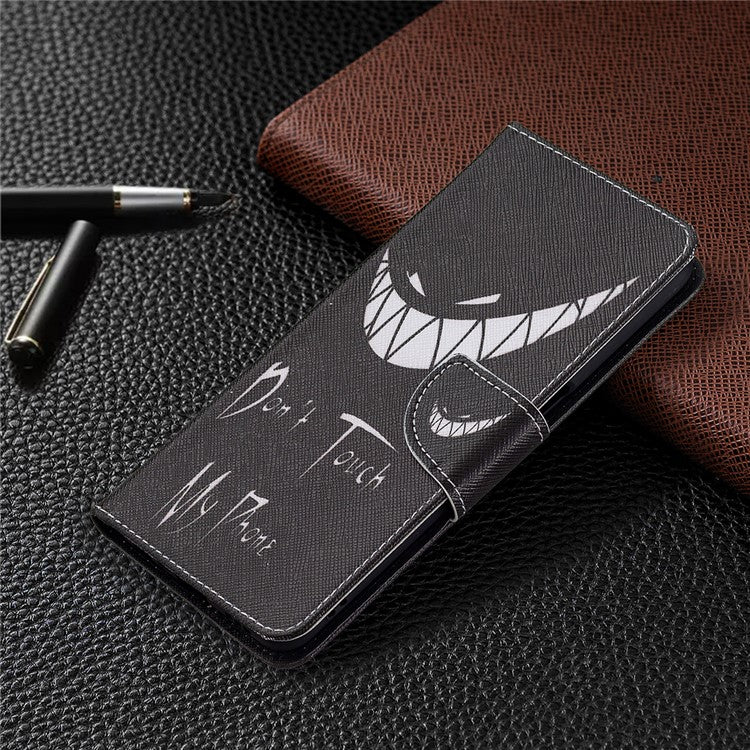 Wallet Design Drop-Resistant Pattern Printing Magnetic Leather Case with Adjustable Stand for Oppo A54 4G / A54s / A16 / A16s / A55 5G - Snicker