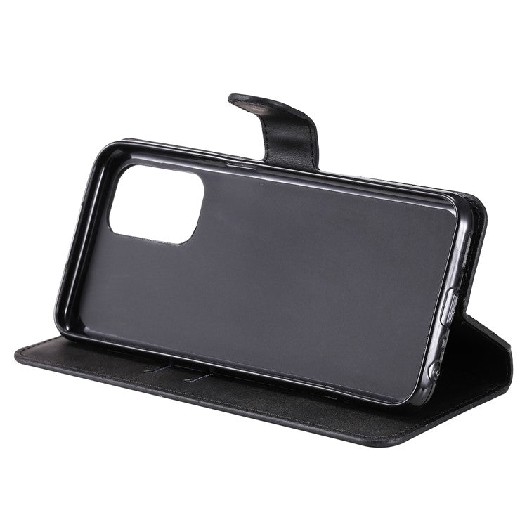 Fine Quality Wallet Stand Classic Style Flip Leather Phone Case for Oppo A93 5G/A74 5G/A54 5G - Black
