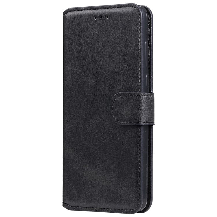 Fine Quality Wallet Stand Classic Style Flip Leather Phone Case for Oppo A93 5G/A74 5G/A54 5G - Black