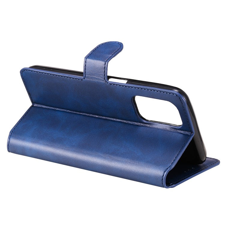 Fine Quality Wallet Stand Classic Style Flip Leather Phone Case for Oppo A93 5G/A74 5G/A54 5G - Blue