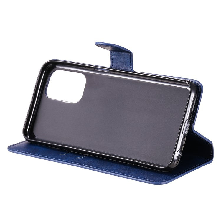 Fine Quality Wallet Stand Classic Style Flip Leather Phone Case for Oppo A93 5G/A74 5G/A54 5G - Blue