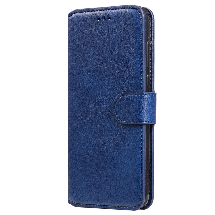 Fine Quality Wallet Stand Classic Style Flip Leather Phone Case for Oppo A93 5G/A74 5G/A54 5G - Blue