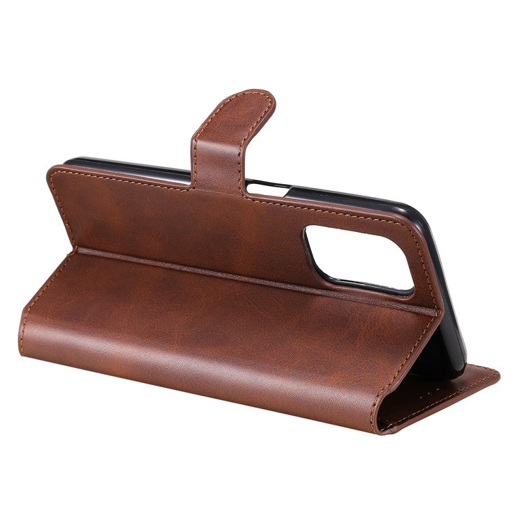 Fine Quality Wallet Stand Classic Style Flip Leather Phone Case for Oppo A93 5G/A74 5G/A54 5G - Brown