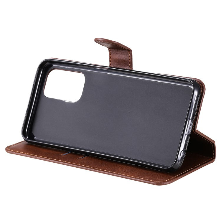 Fine Quality Wallet Stand Classic Style Flip Leather Phone Case for Oppo A93 5G/A74 5G/A54 5G - Brown