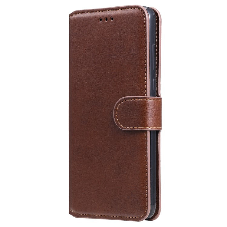 Fine Quality Wallet Stand Classic Style Flip Leather Phone Case for Oppo A93 5G/A74 5G/A54 5G - Brown