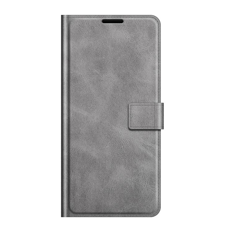Shockproof Stand PU Leather Wallet Flip Protective Cover with Magnetic Closure for Oppo A16/A16s/A54s - Grey