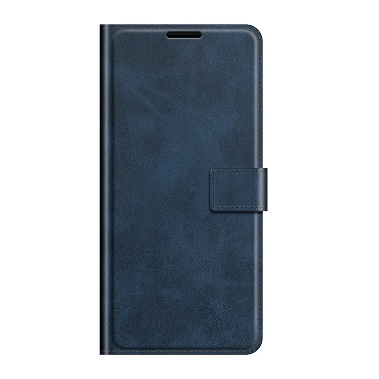 Shockproof Stand PU Leather Wallet Flip Protective Cover with Magnetic Closure for Oppo A16/A16s/A54s - Blue