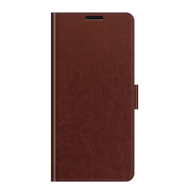 PU Leather Crazy Horse Texture Stand Wallet Design Magnetic Closure Phone Cover for Oppo A16/A16s/A54s - Brown