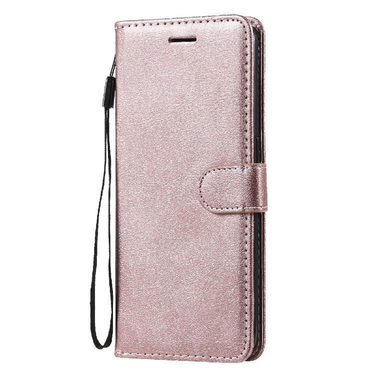 Shock-Absorbed KT Leather Series-2 Wallet Design Leather Stand Phone Casing with Handy Strap for Oppo Reno5 4G/Reno5 5G/Reno5 K/Find X3 Lite - Rose Gold