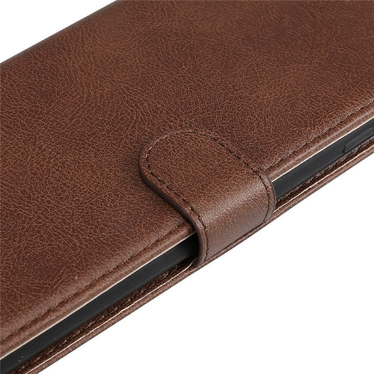 Shock-Absorbed KT Leather Series-2 Wallet Design Leather Stand Phone Casing with Handy Strap for Oppo Reno5 4G/Reno5 5G/Reno5 K/Find X3 Lite - Brown