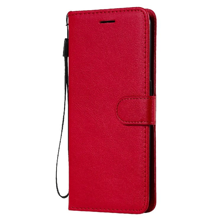 Shock-Absorbed KT Leather Series-2 Wallet Design Leather Stand Phone Casing with Handy Strap for Oppo Reno5 4G/Reno5 5G/Reno5 K/Find X3 Lite - Red