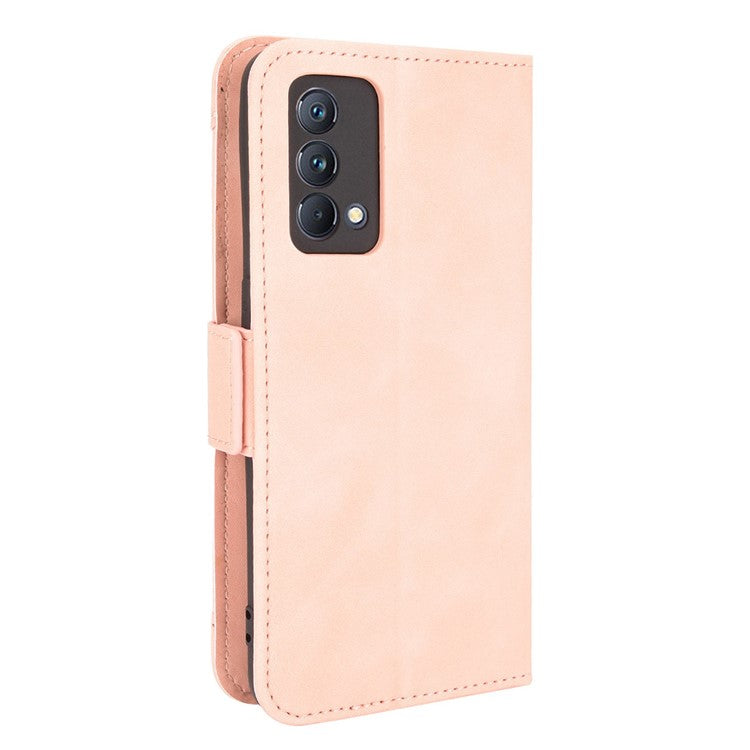 Multiple Card Slots Leather Case with Wallet Stand for Realme GT Master - Pink